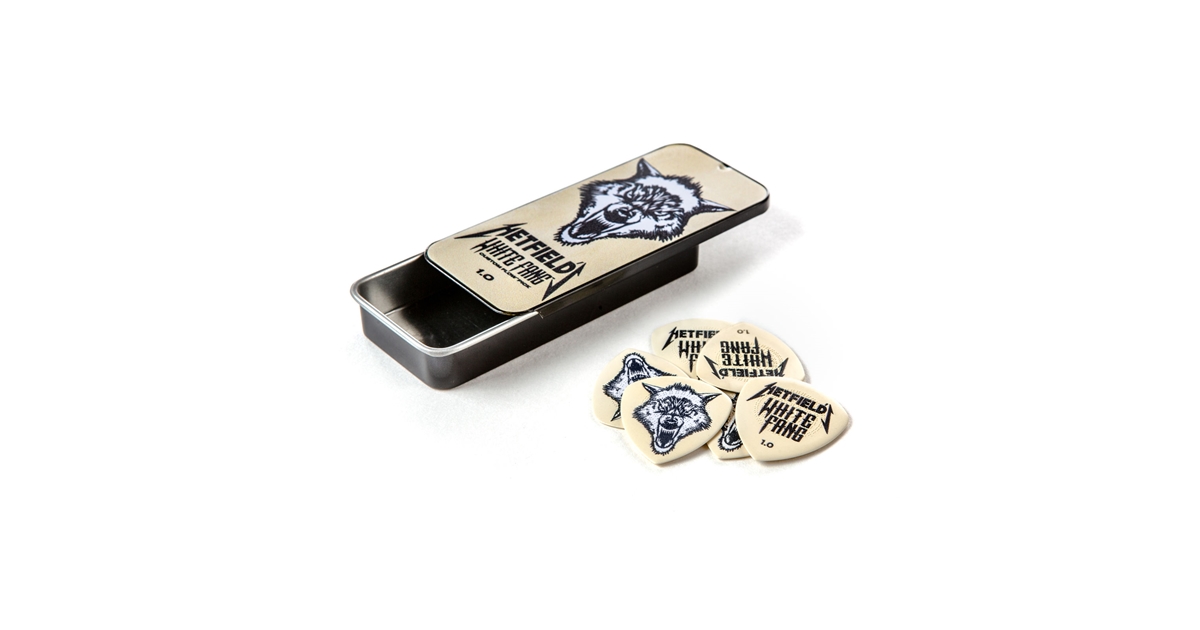 DUNLOP PH122T1.0 WHITE FANG 1.00 MM PICK TIN DUNLOP PH122T1.0 WHITE FANG 1.00 MM PICK TIN