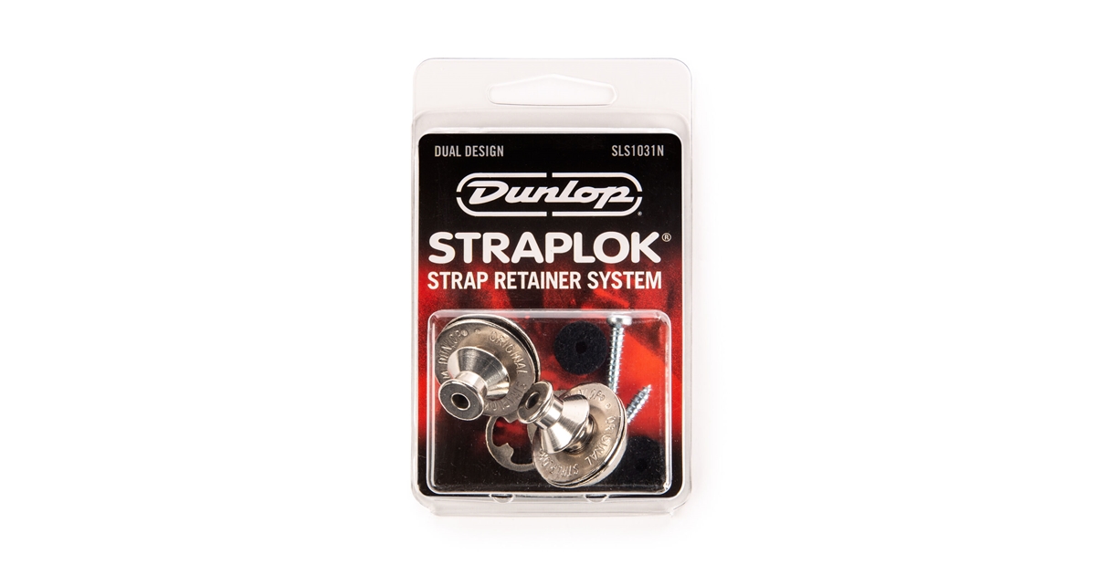 Dunlop SLS1031N Straplok Dual Design Strap Retainer System, Nickel