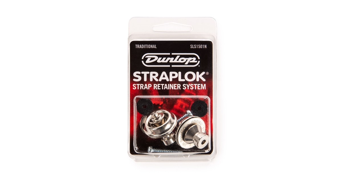Dunlop SLS1501N Straplok Traditional Strap Retainer System, Nickel