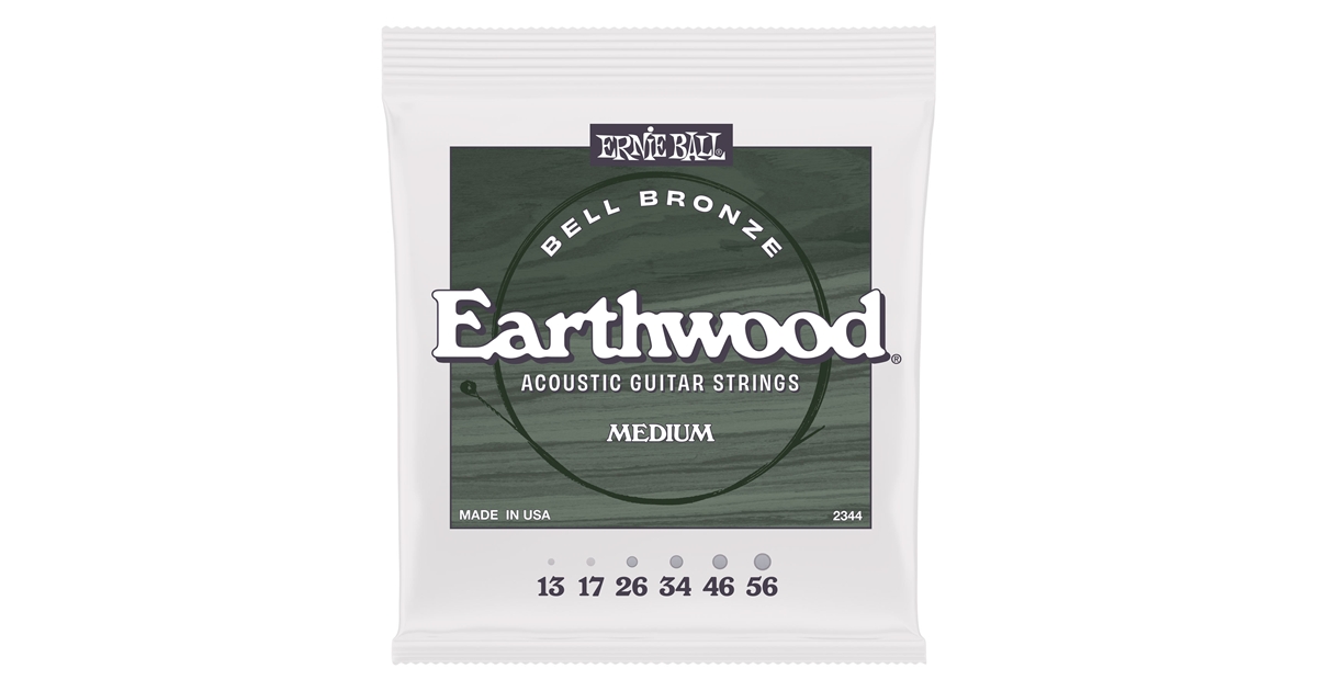 Ernie Ball 2344 Earthwood Bell Bronze Acoustic Medium 13-56