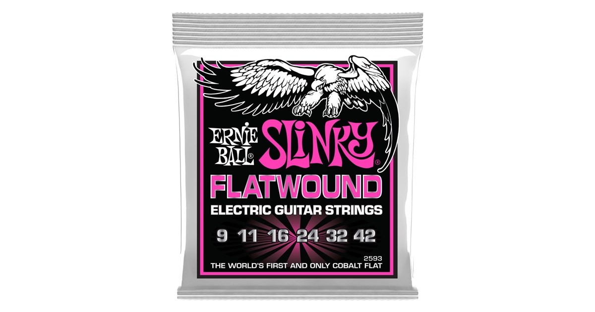 Ernie Ball 2593 Slinky Flatwound El Guit 9-42