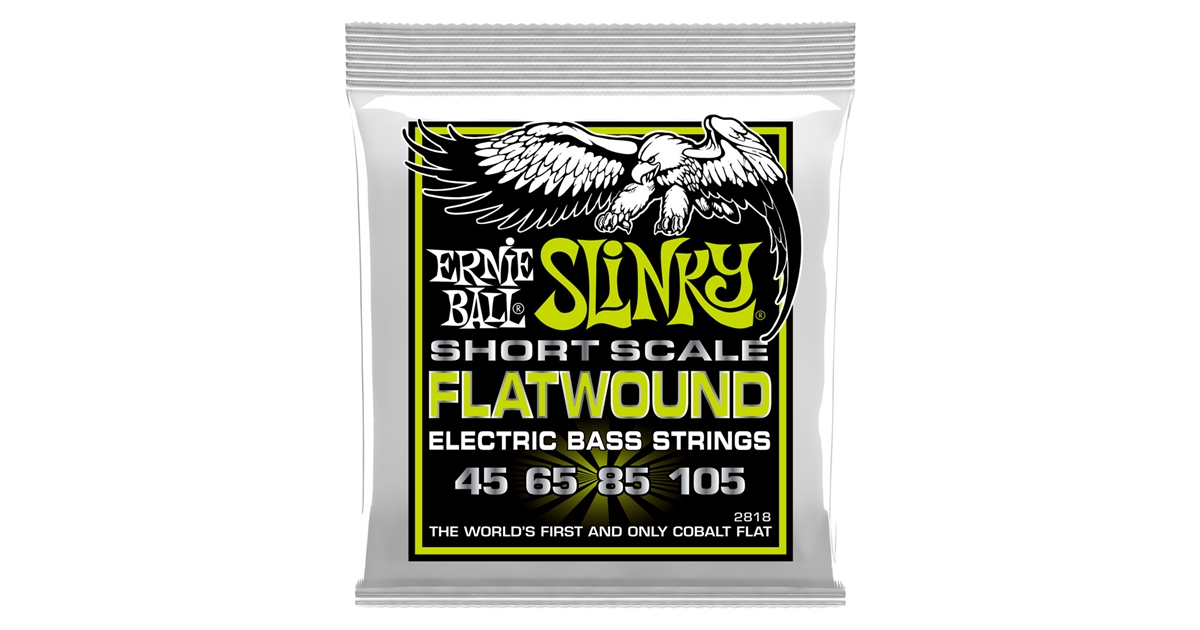 Ernie Ball 2818 Slinky Short Scale Flatwound El Bass 45-105