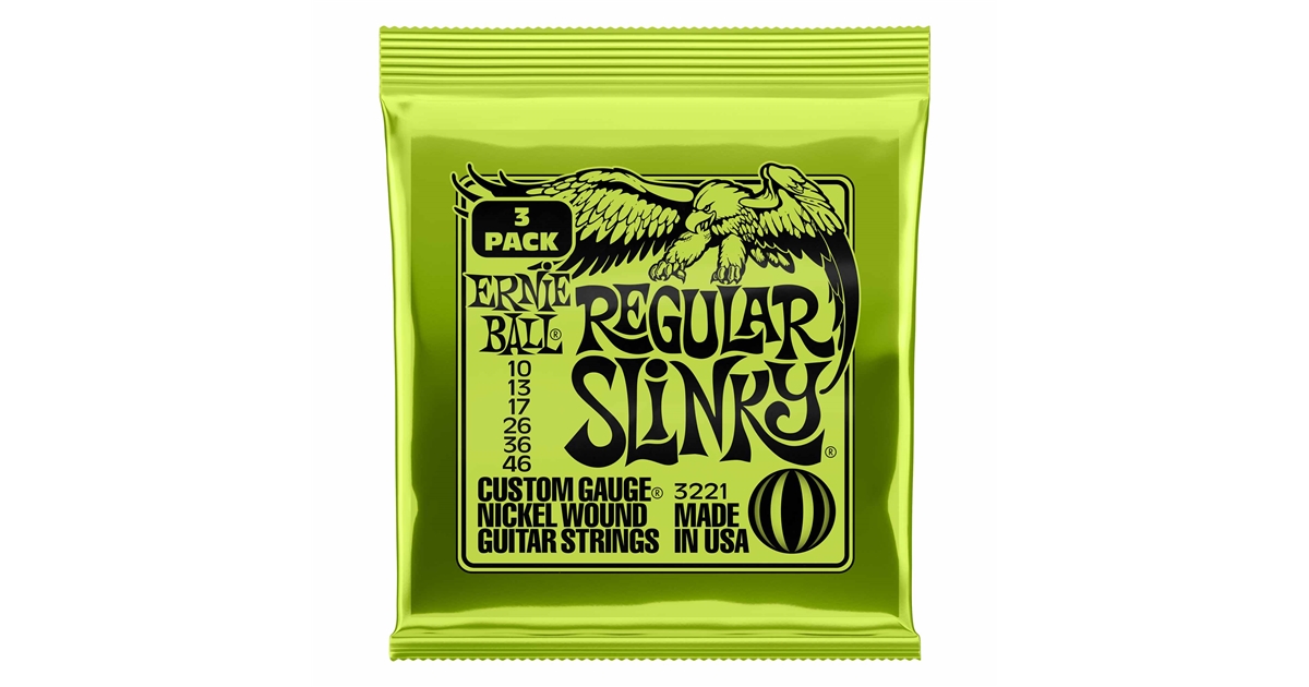 Ernie Ball 3221 Nickel Wound Regular Slinky 10-46 - 3 Set