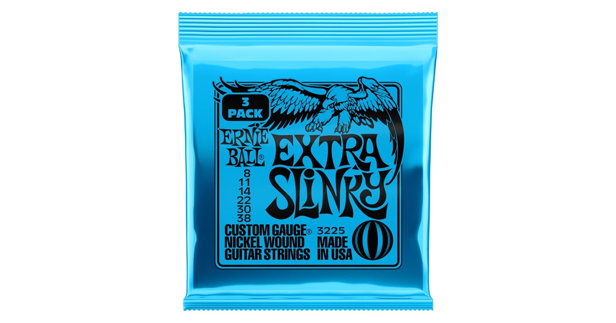 Ernie Ball 3225 Extra Slinky Nckl 3 Pk 8 38
