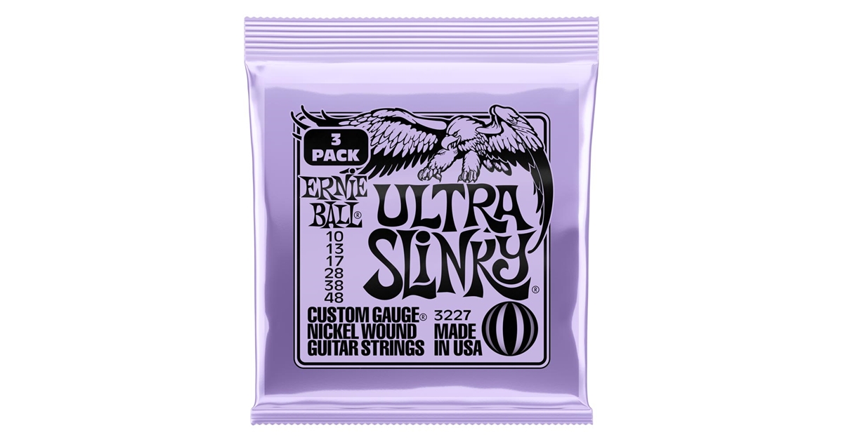 Ernie Ball 3227 Ultra Slinky Nckl Wnd 3 Pk 10 48