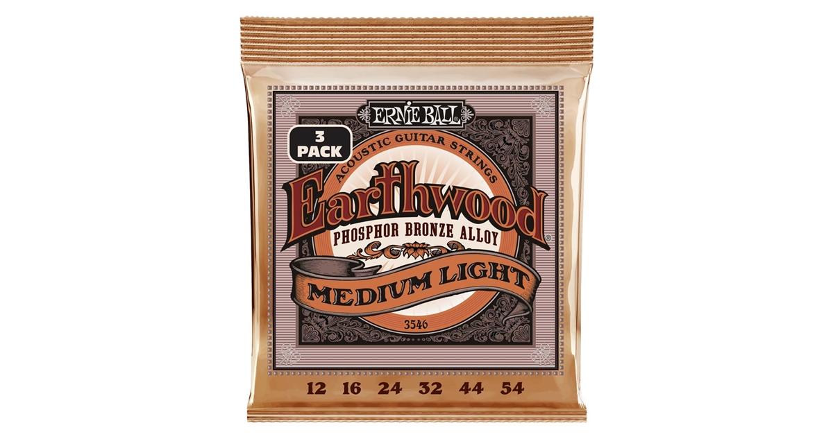 Ernie Ball 3546 Erthwd Med Light Phos 3 Pk 12 54