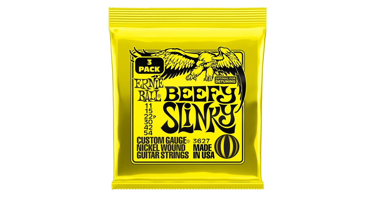 Ernie Ball 3627 Beefy Slinky Nckl Wnd 3 Pk 11 54