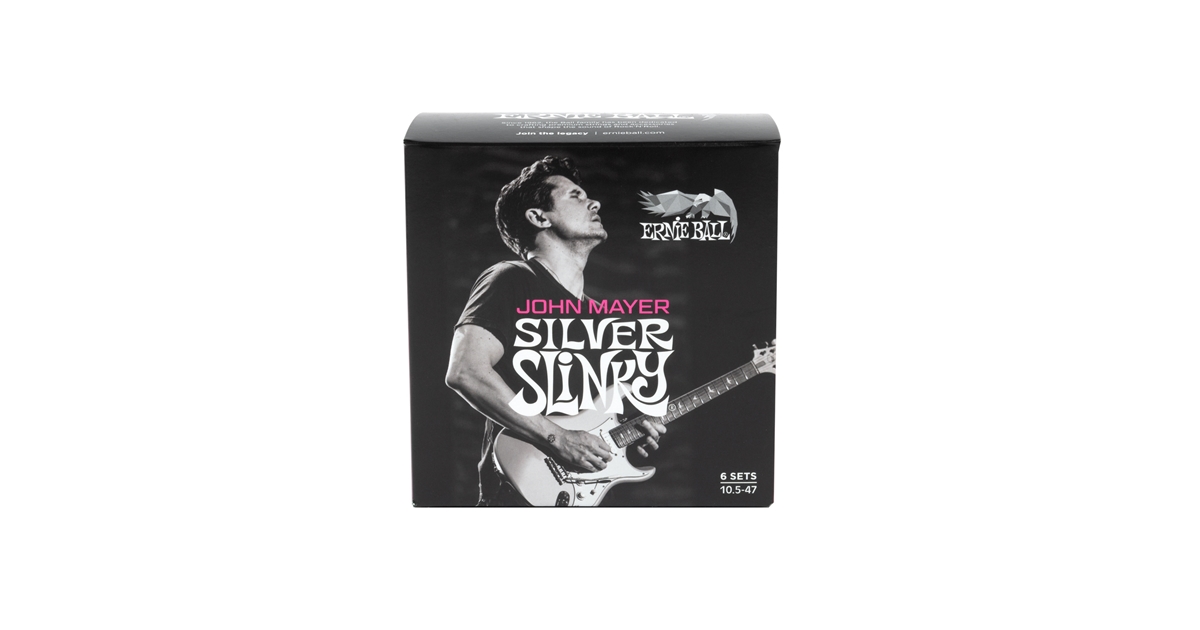 Ernie Ball 3817 John Mayer Silver Slinky 10.5-47 6 Pk
