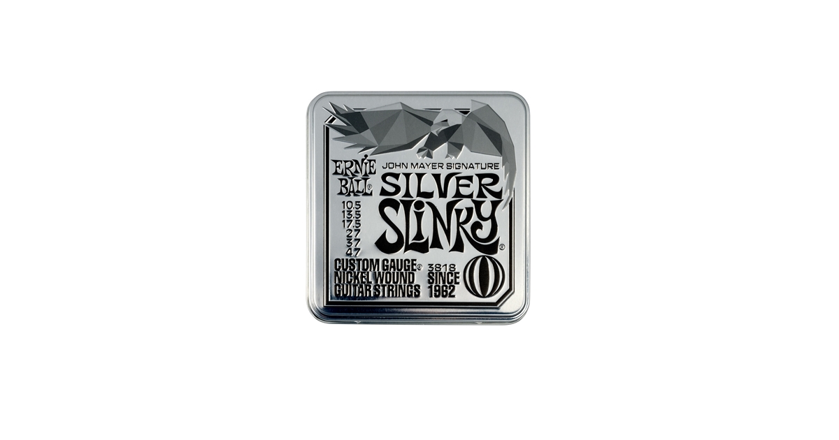 Ernie Ball 3818 John Mayer Silver Slinky 10.5-47 3 Pk