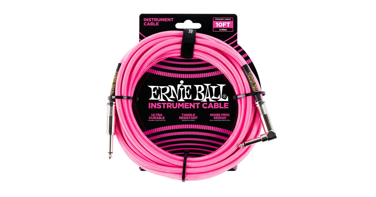 Ernie Ball 6078 Cavo Braided Neon Pink 3,05 m