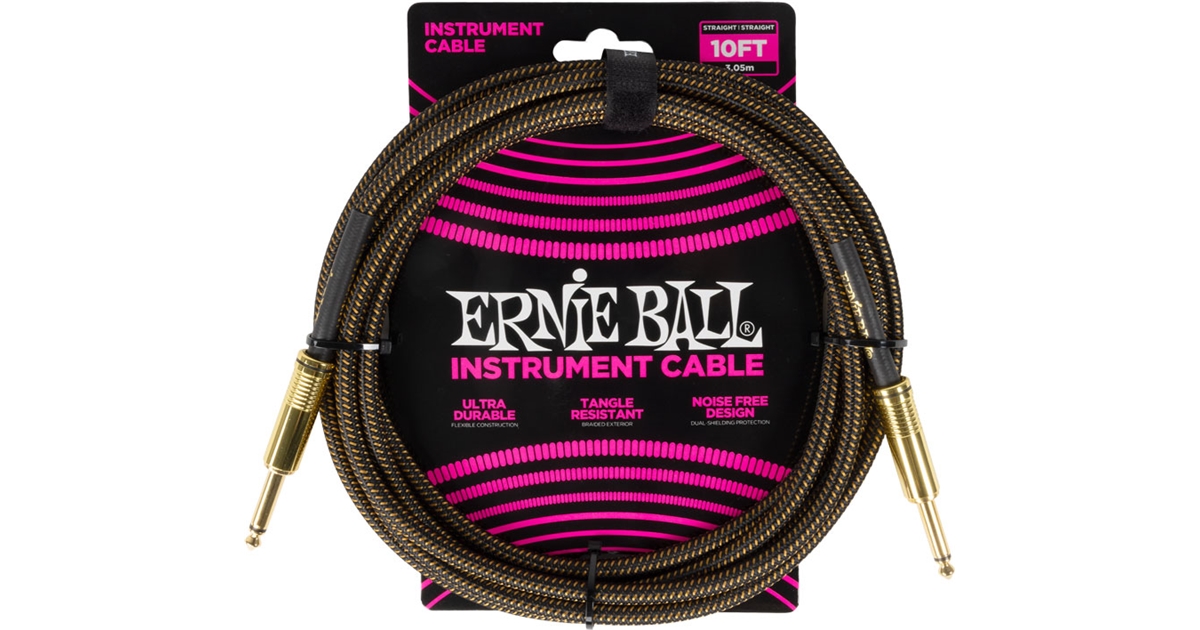 Ernie Ball 6428 Braided Cables Pay Dirt 3m
