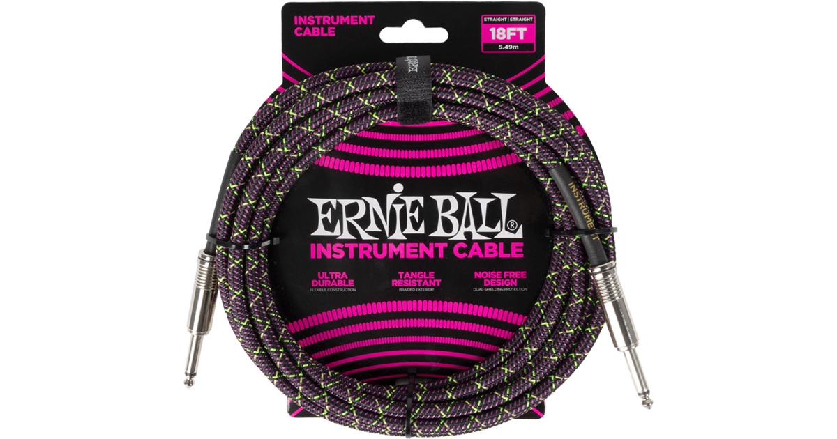 Ernie Ball 6431 Braided Cables Purple Python 5,5 m