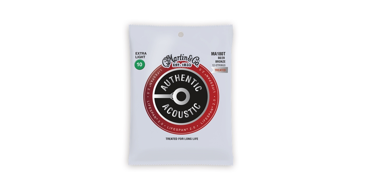 Martin & Co. MA180T Authentic Lifespan 2.0 Extra Light 12-Strings Bronze 10-47