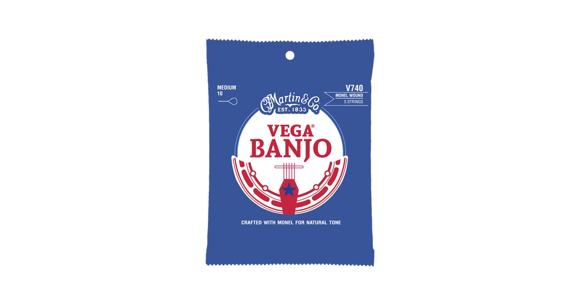 MARTIN V740 VEGA BANJO STRINGS MEDIUM MONEL WOUND