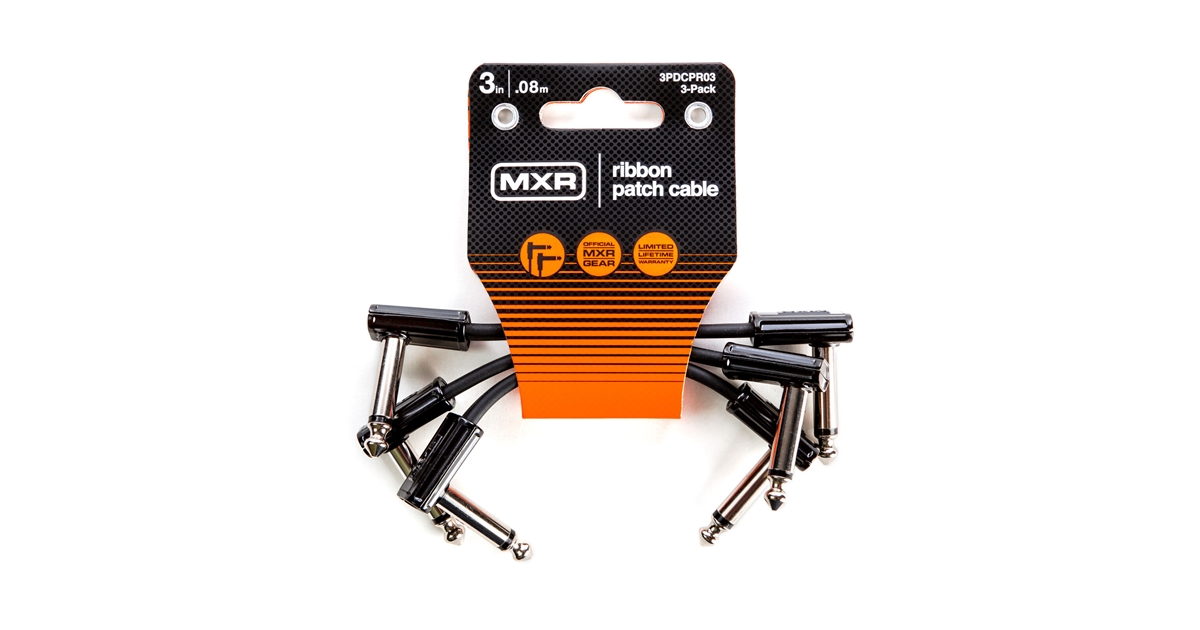 Mxr 3PDCPR03 Cavi Patch Ribbon 8cm confezione da 3