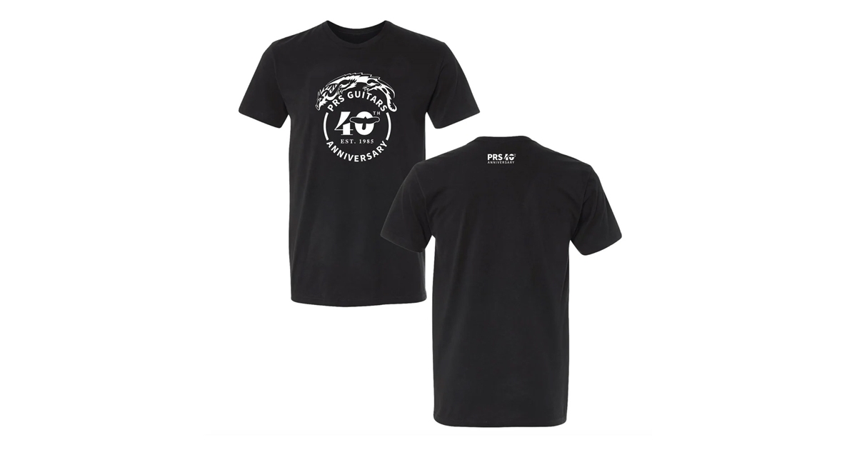 Prs 40th Anniversary Dragon Tee Black XXL