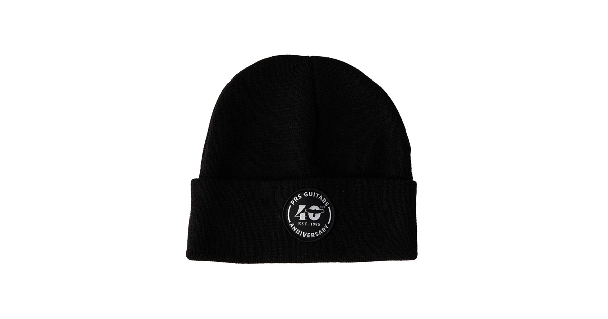 Prs 40th Anniversary Logo Cuffed Beanie Black