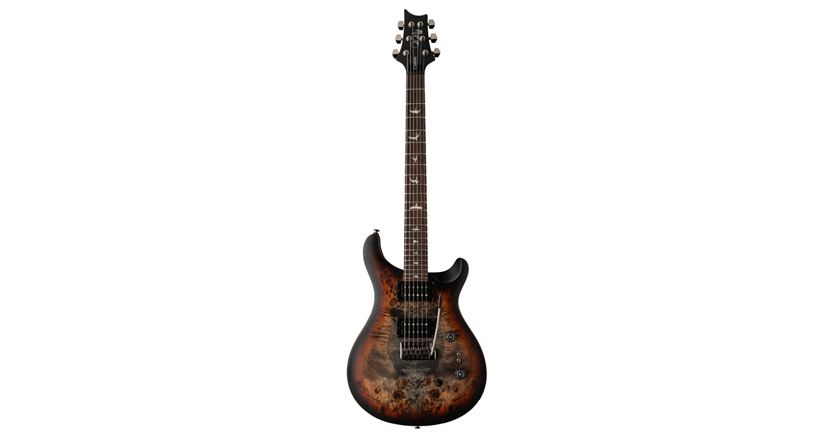 Prs SE Custom 24-08 Poplar Burl Limited Edition Charcoal Cherry Midnight Burst