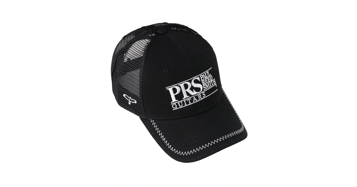 Prs Trucker Logo Hat Block Logo White