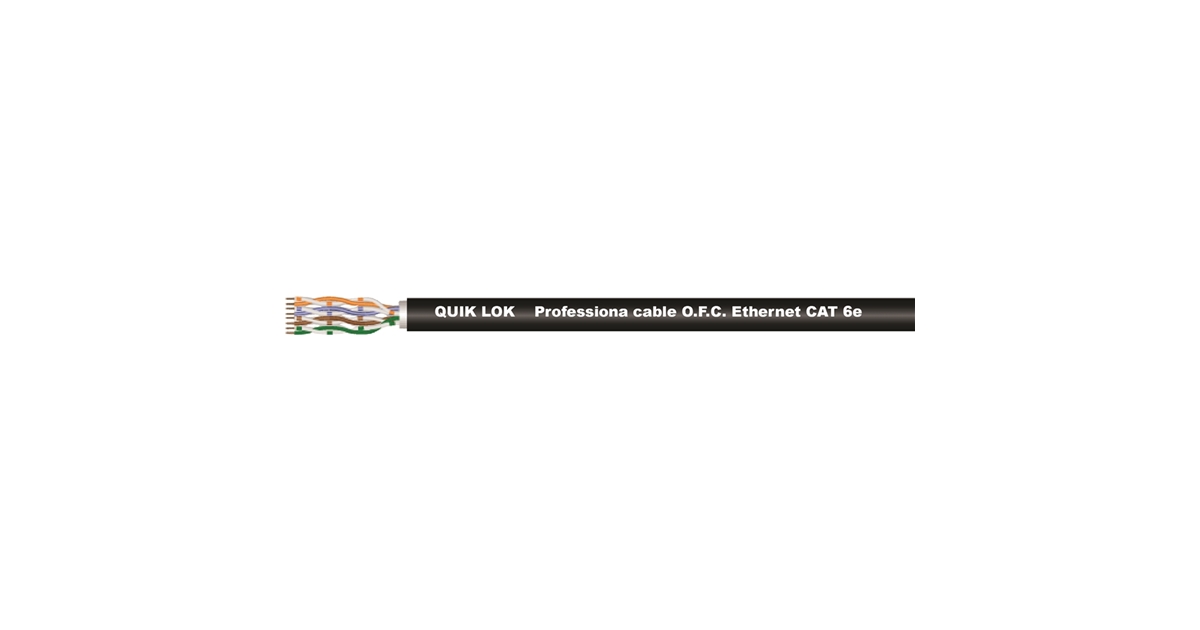 QUIK LOK ETH/1007 BK CAVO ETHERNET CAT6E IN BOBINA QUIK LOK ETH/1007 BK CAVO ETHERNET CAT6E IN BOBINA