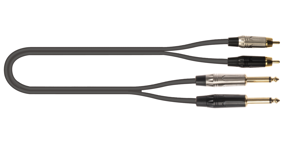 QUIK LOK JUST/2RCA2J-2 CAVO 2X JACK 6.3 TS MONO / 2X SPINA PHONO RCA 2 MT QUIK LOK JUST/2RCA2J-2 CAVO 2X JACK 6.3 TS MONO / 2X SPINA PHONO RCA 2 MT