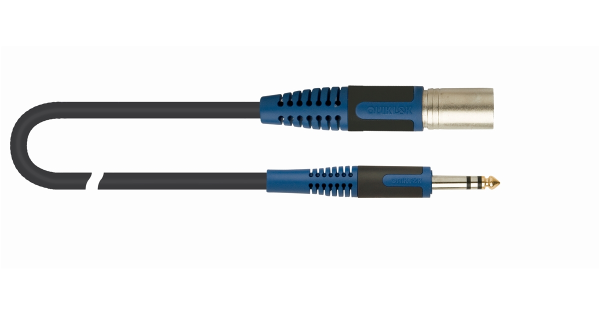QUIK LOK RKSM/344-3 CANNON XLR MASCHIO / JACK TRS STEREO 6.3 3 MT QUIK LOK RKSM/344-3 CANNON XLR MASCHIO / JACK TRS STEREO 6.3 3 MT