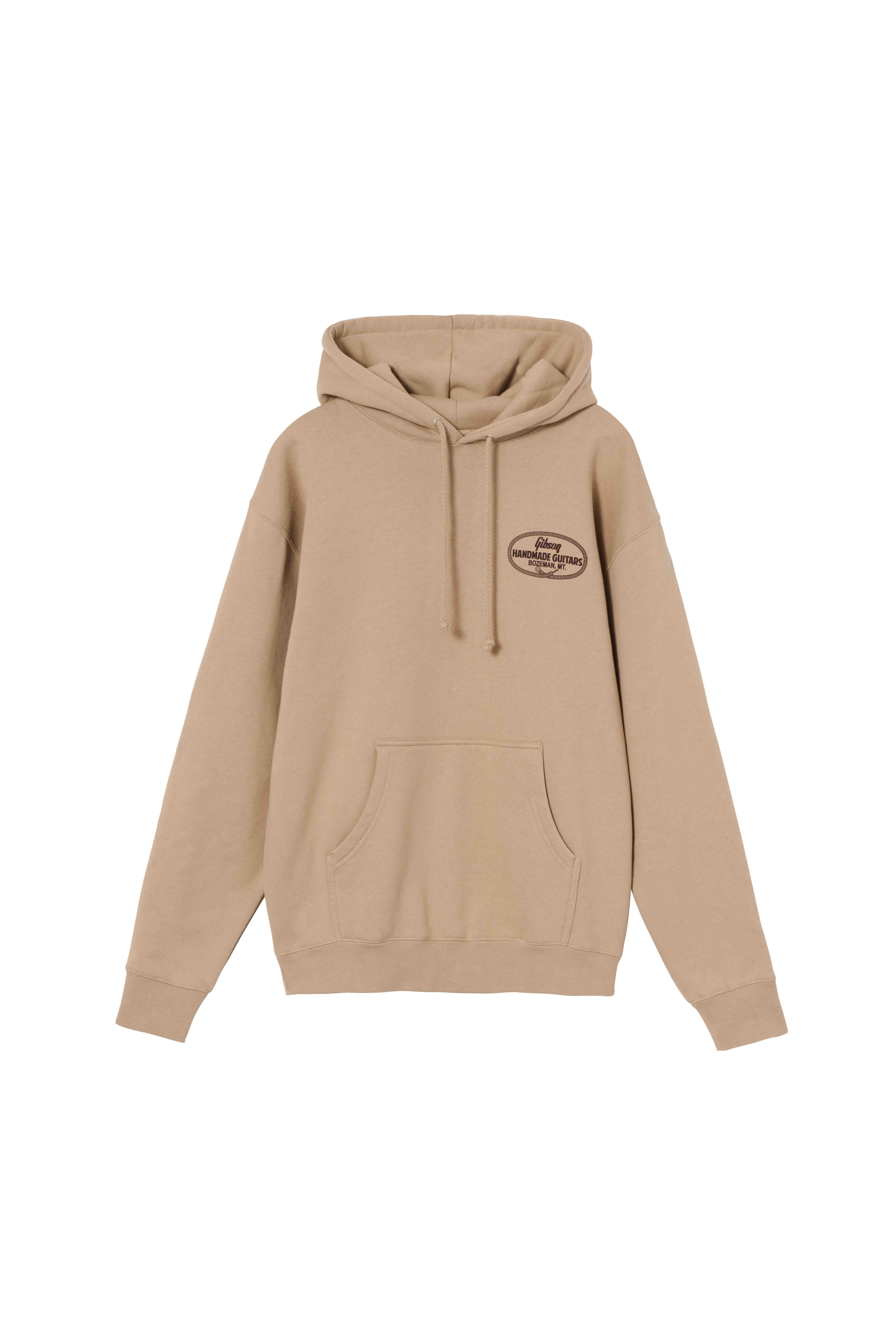 Gibson Accessories GA-HOOD-HAND-TAN-MD Handmade Guitars Hoodie Exclusive M