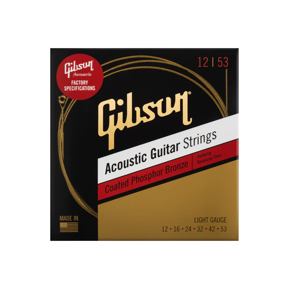 Gibson Accessories SAG-CPB12 Coated Phosphor Bronze Light 12-53