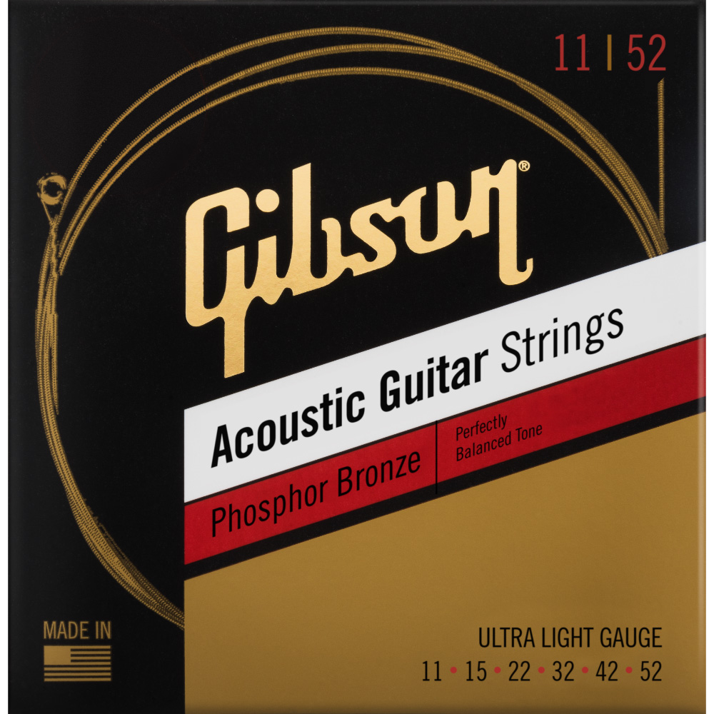 Gibson Accessories SAG-PB11 Phosphor Bronze Ultra-Light 11-52