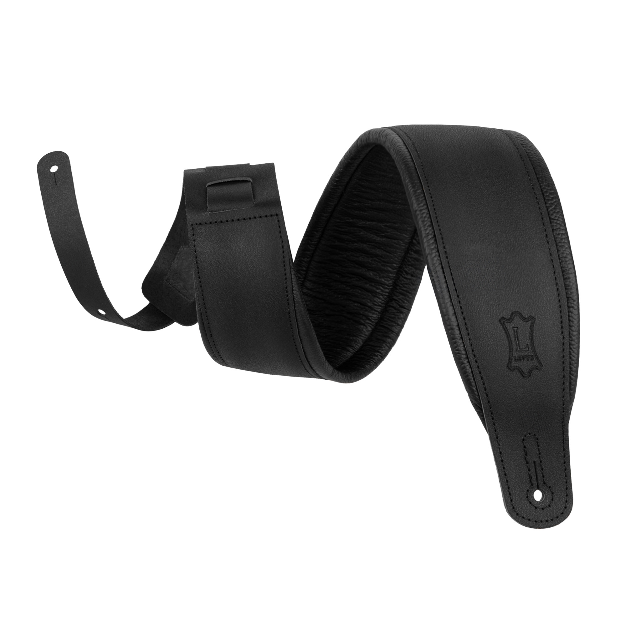 LEVY'S M26PD-BLK-MAT TRACOLLA IN PELLE PIENO FIORE IMBOTTITA MATTE BLACK 3 LEVY'S M26PD-BLK-MAT TRACOLLA IN PELLE PIENO FIORE IMBOTTITA MATTE BLACK 3